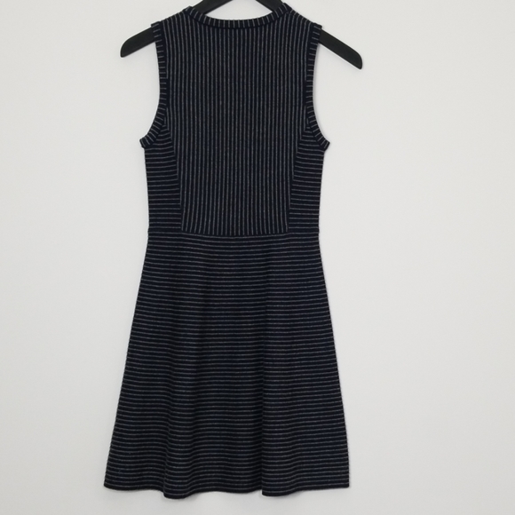 Theory Randria Navy Striped Mini Dress - Picture 5 of 8